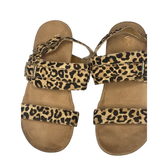 NWOT Vionic Grace Samar Leopard Print Strappy Adjustable Sandals Size 5 - Picture 2 of 5